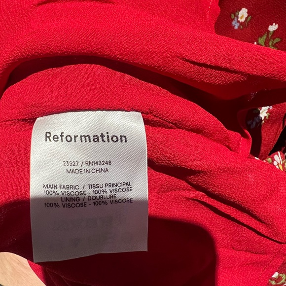 Reformation Cammi Dress (red) - Picture 6 of 9